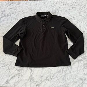 Lacoste Men's Black Long Sleeve Polo Shirt Sz Mens M
